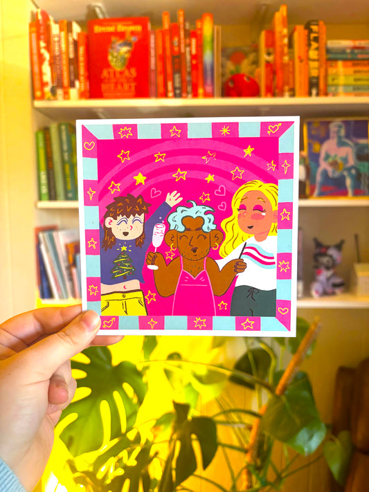 Queer Christmas Extra Heavyweight Square Art Print