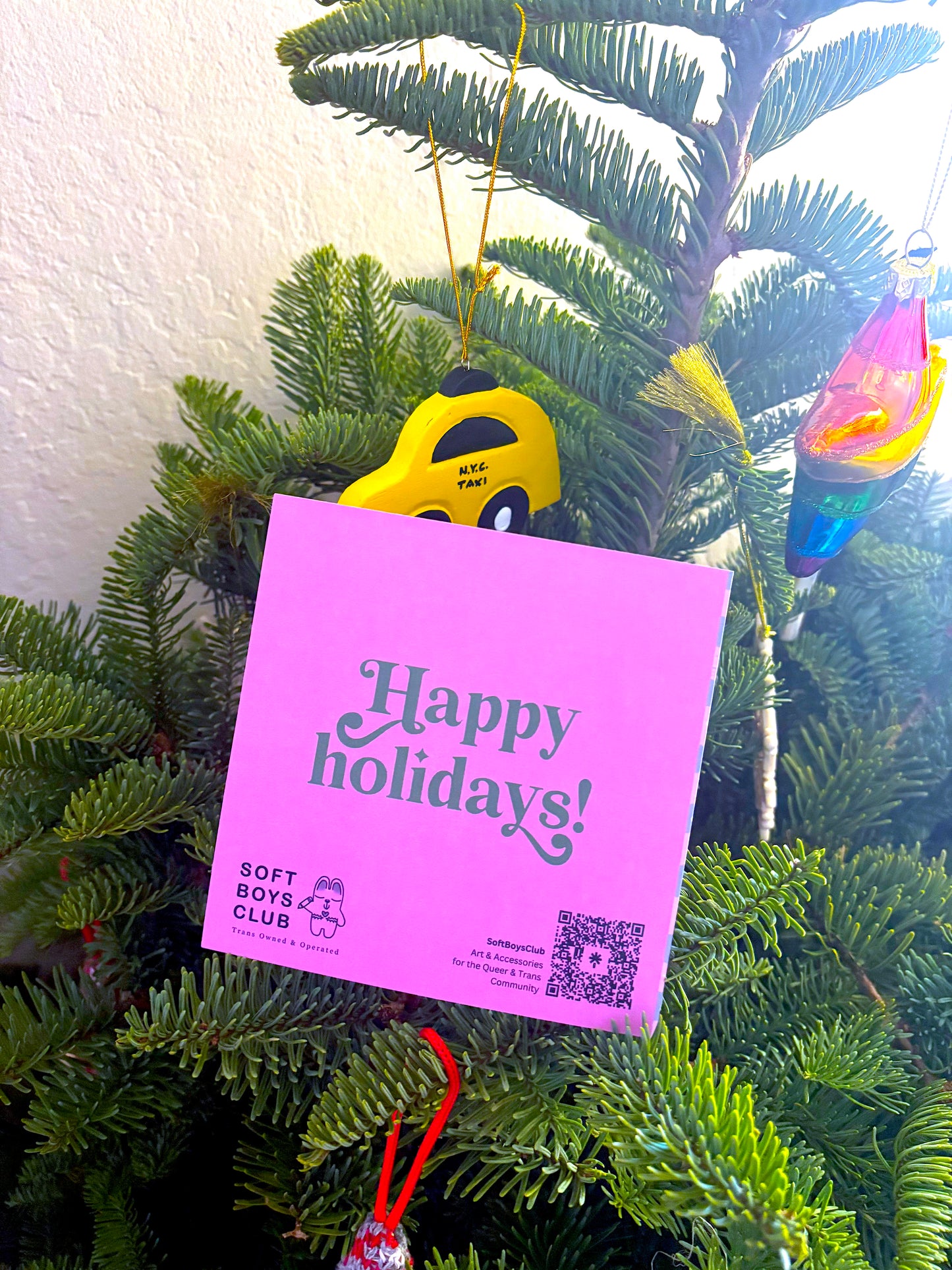 Santa & Soot Spirits Square Christmas Greeting Card